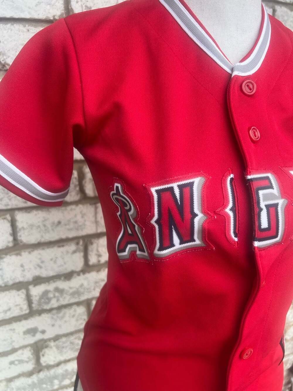 Majestic Los Angeles Angels MLB Baseball Jersey Red Size S